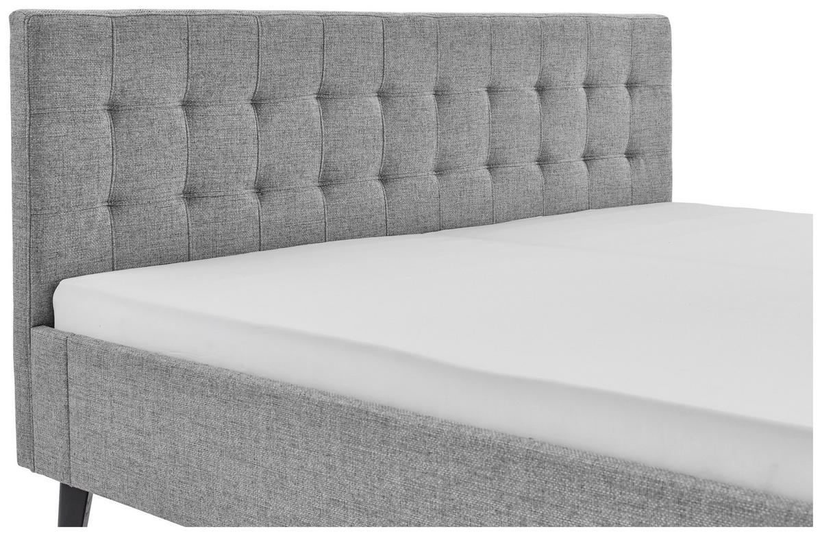 POLSTERBETT Grau 180/200 cm  - Schwarz/Grau, Basics, Holz/Textil (180/200cm) - Boxxx