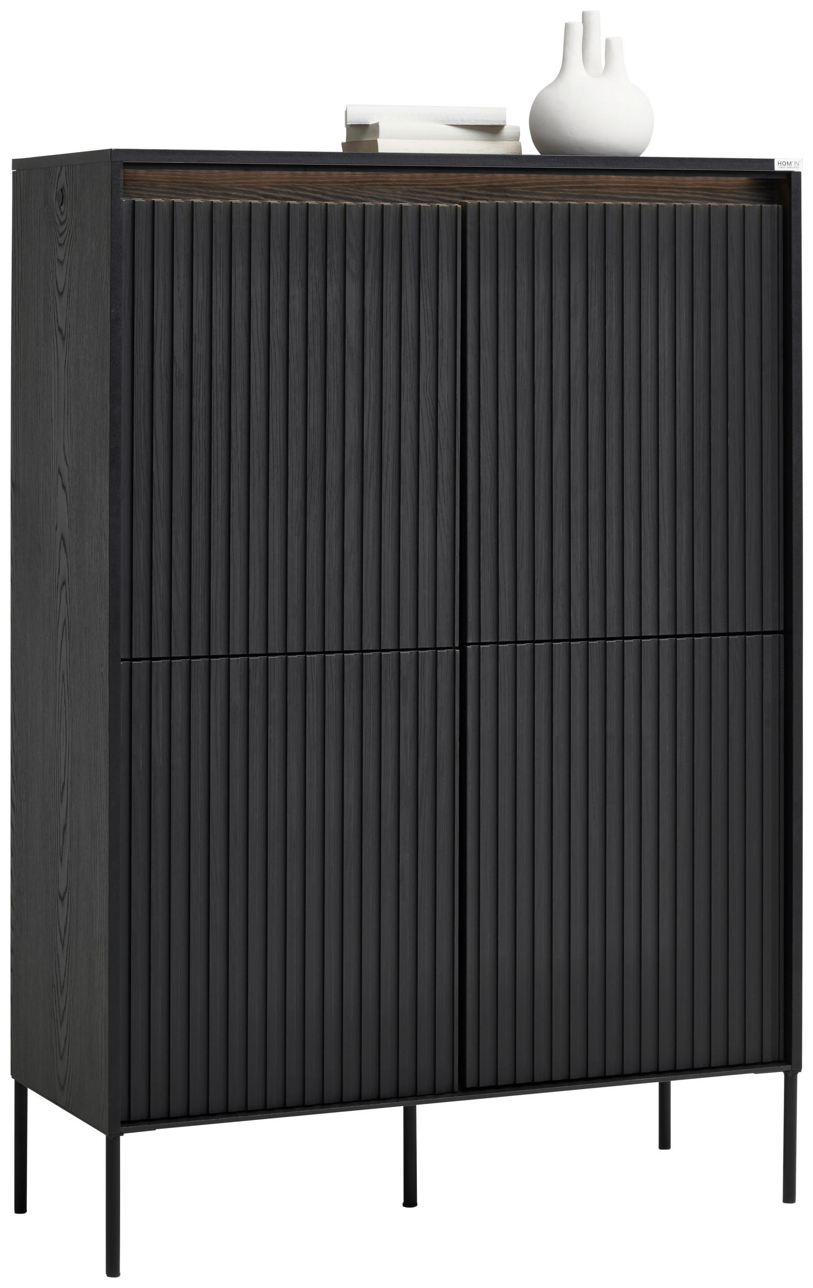 HIGHBOARD  in 98/140/40 cm  - Schwarz, Design, Holzwerkstoff (98/140/40cm) - Hom`in
