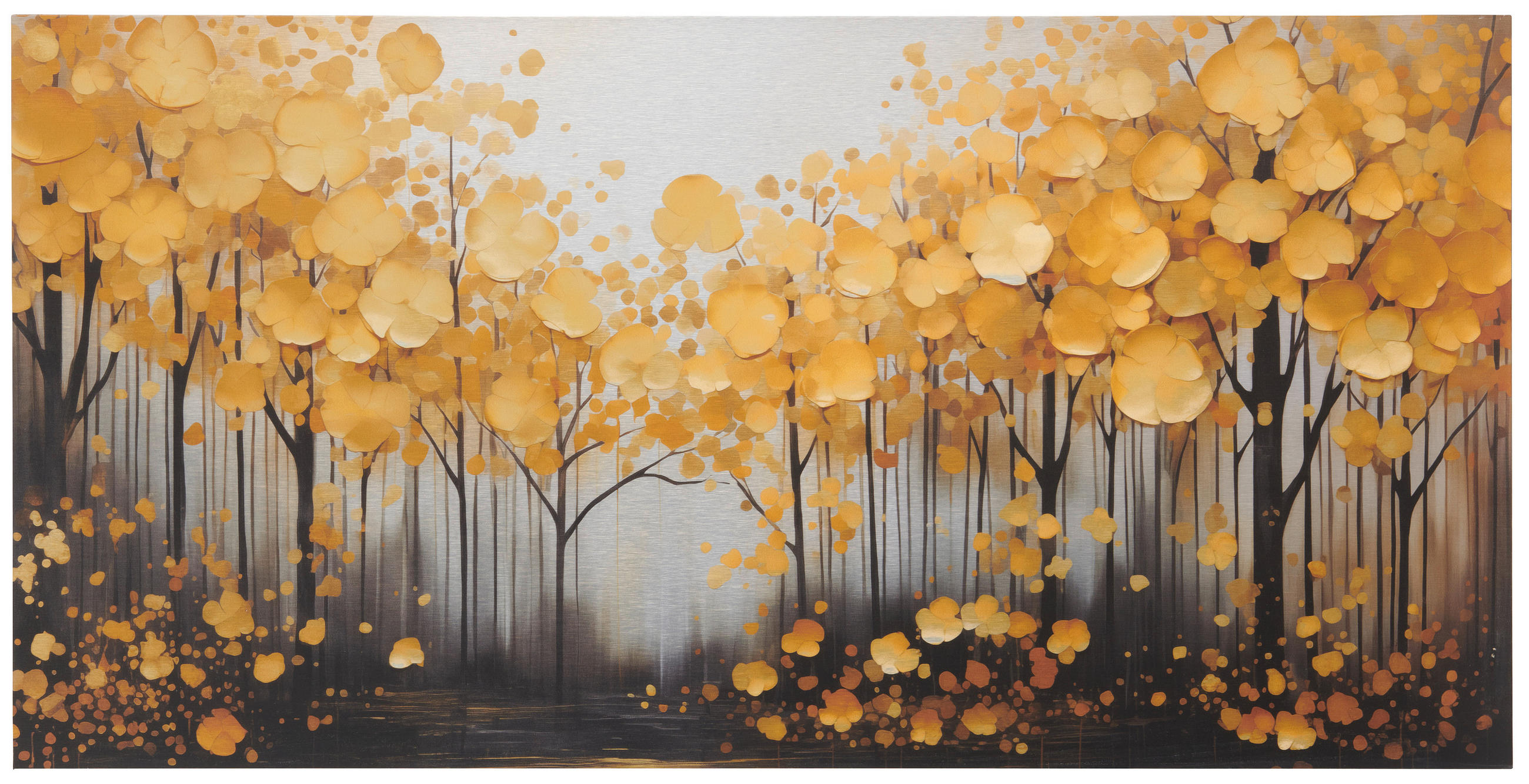 OBRAZ NA HLINÍKOVÉ DESCE, stromy, 100/50/2 cm