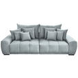 BIGSOFA in Feincord Mintgrün  - Schwarz/Mintgrün, KONVENTIONELL, Holz/Textil (280/67/120cm) - Carryhome