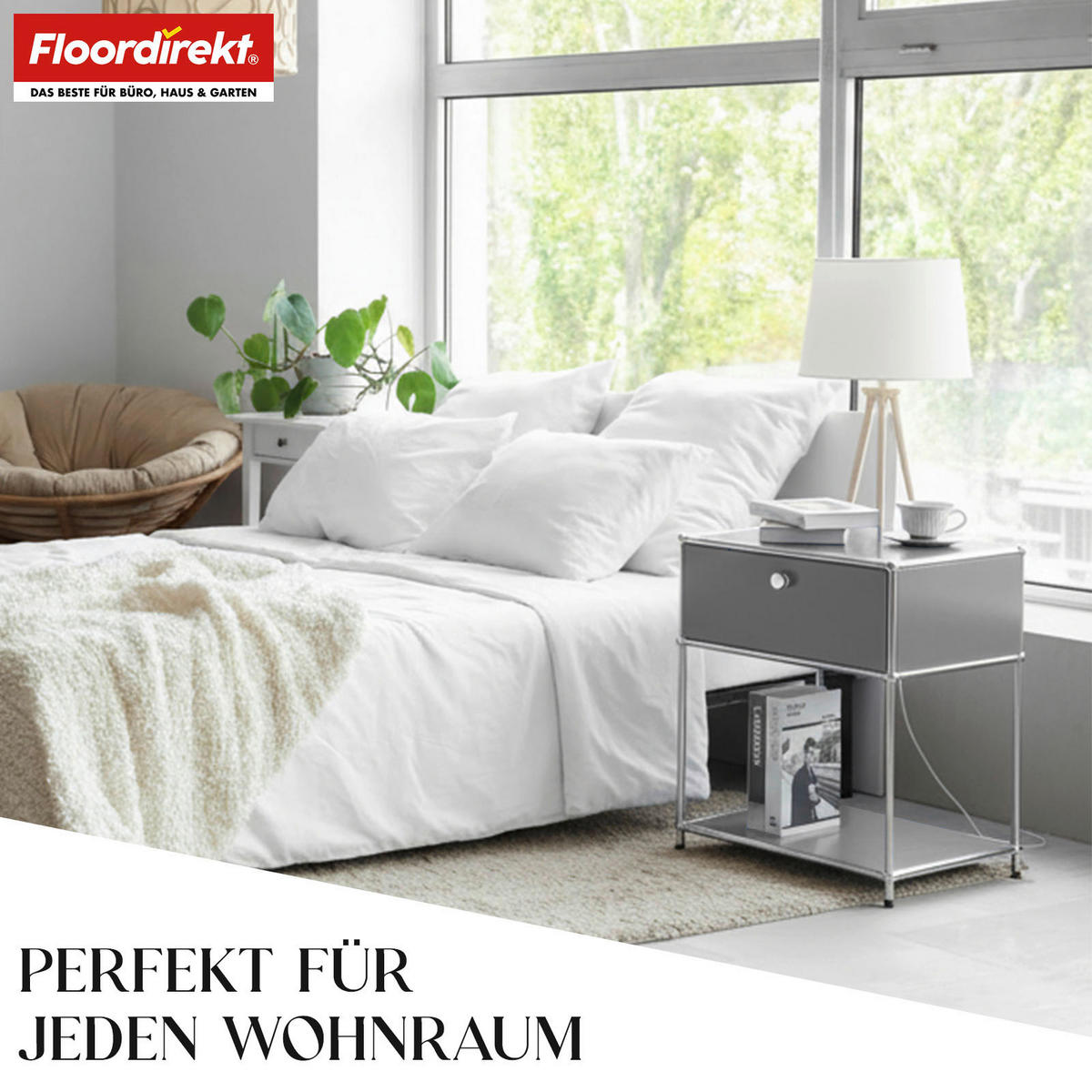 REGAL Grau  - Grau, Basics, Metall (50/65/40cm) - Floordirekt