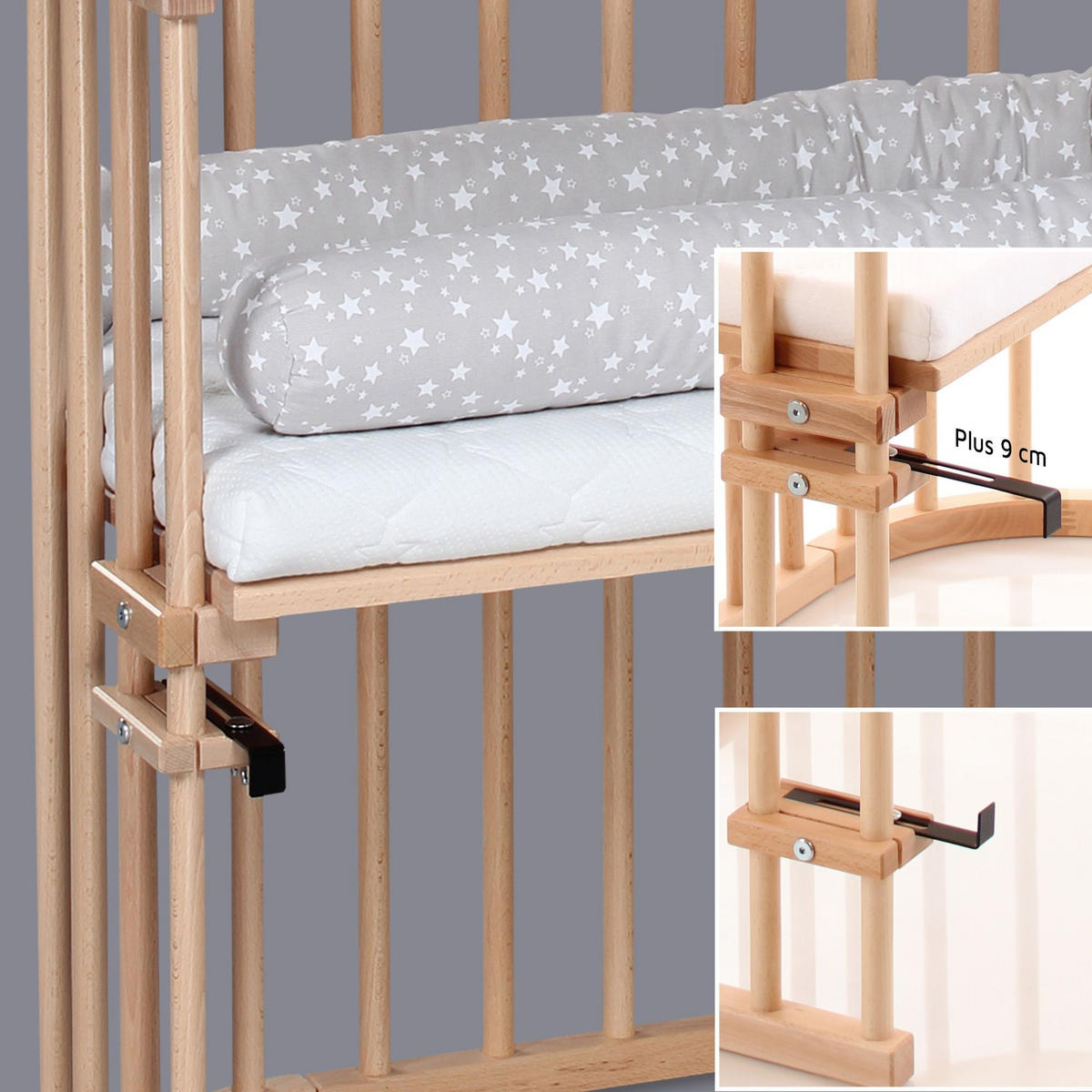 BEISTELLBETT Babybay Original 87/46/79 cm  - Buchefarben/Naturfarben, Basics, Holz (87/46/79cm) - Babybay