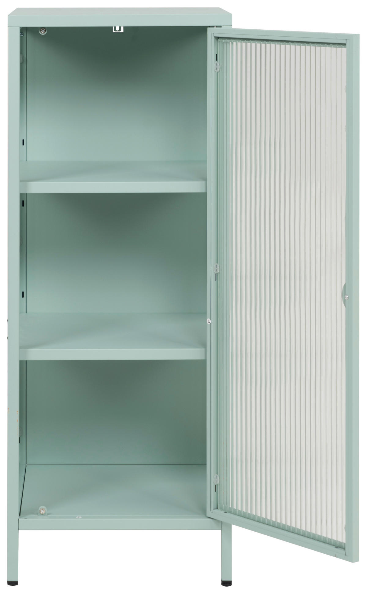 KOMODA, mátově zelená, 40/101,5/40 cm - mátově zelená/barvy zlata, Design, kov/sklo (40/101,5/40cm) - MID.YOU
