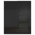 SCHWEBETÜRENSCHRANK 162/223/68 cm 2-türig Schwarz  - Schwarz, KONVENTIONELL, Glas/Holzwerkstoff (162/223/68cm) - Novel