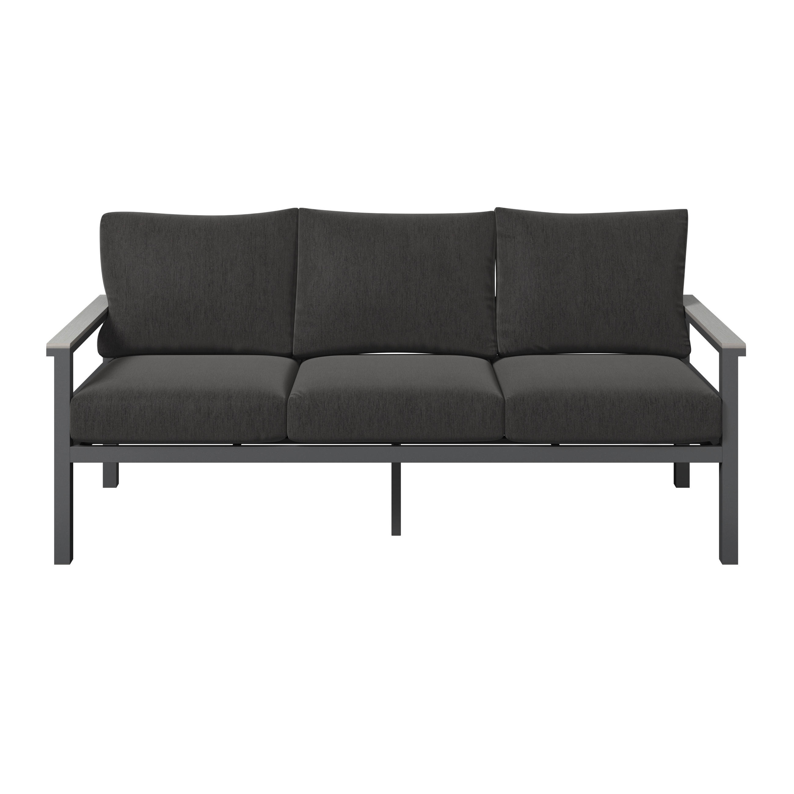 3 SZEMÉLYES PAD sötétszürke  - világosszürke/sötétszürke, Design, műanyag/textil (177/74/73cm) - Amatio