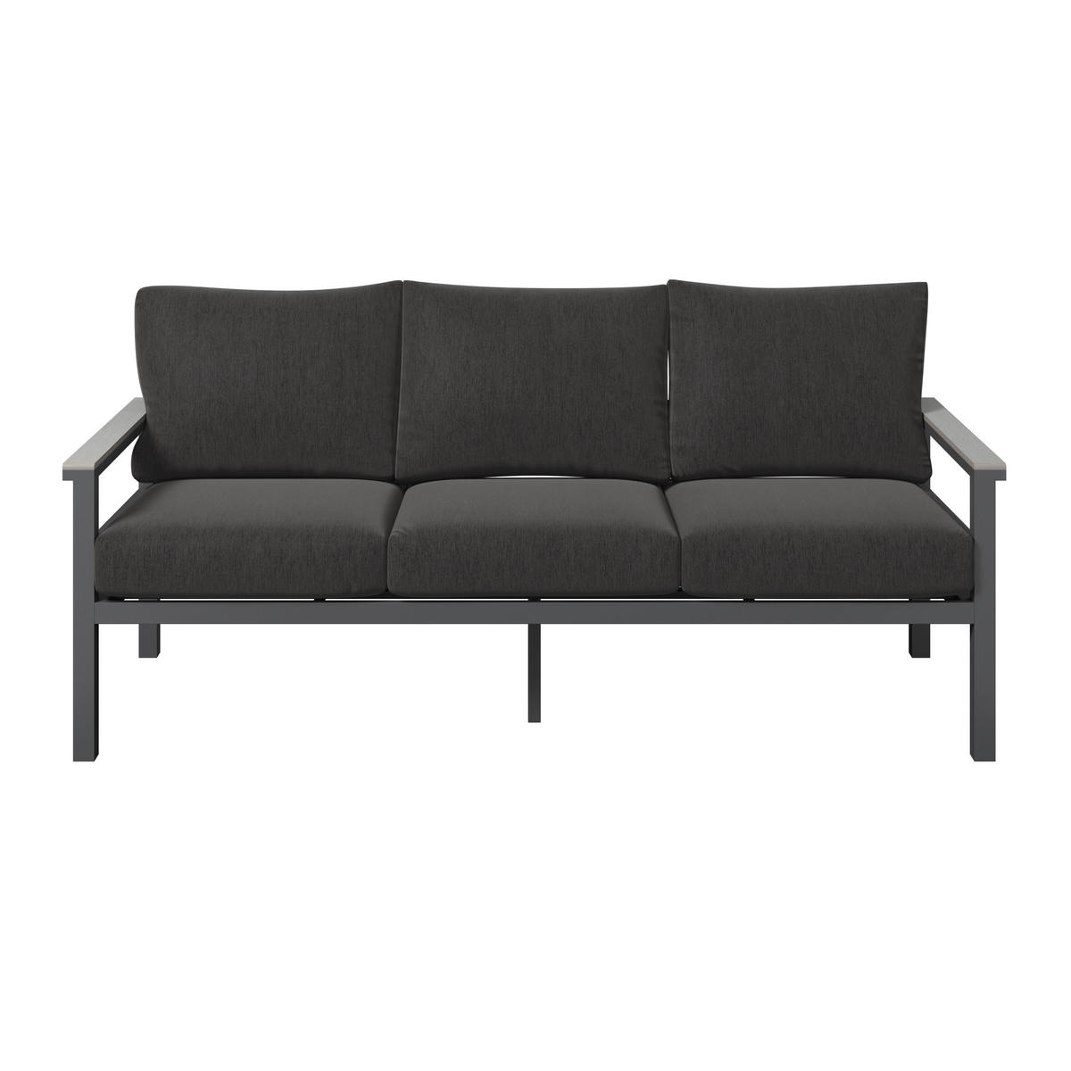 3 SZEMÉLYES PAD sötétszürke  - világosszürke/sötétszürke, Design, műanyag/textil (177/74/73cm) - Amatio