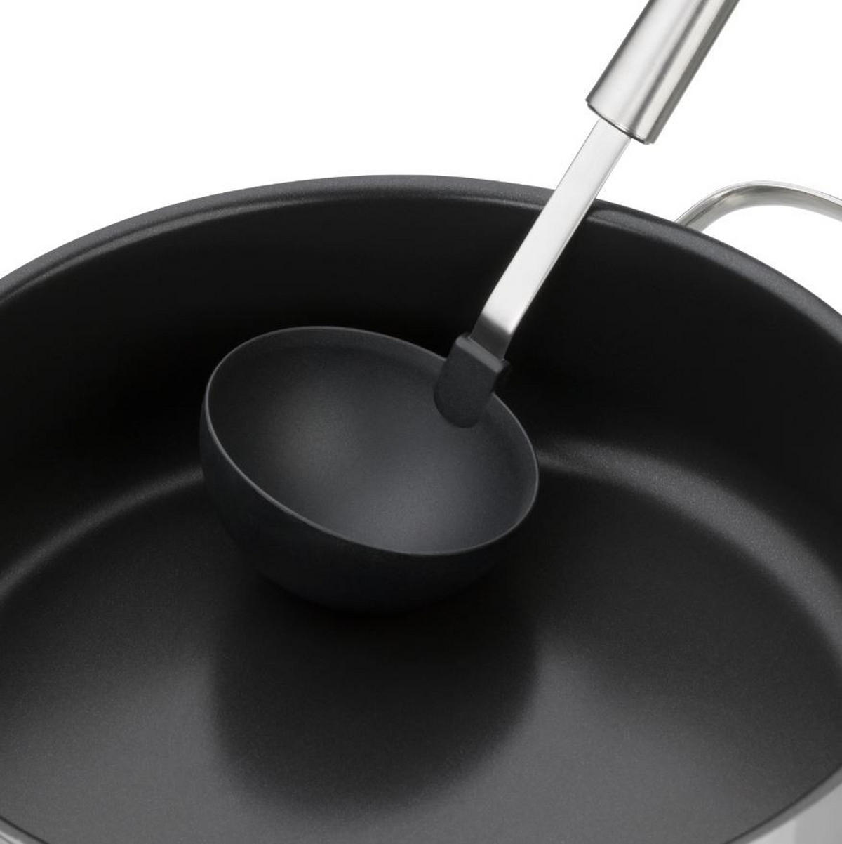 SCHÖPFLÖFFEL  - Schwarz, Basics, Kunststoff/Metall (30cm) - Silit
