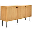 SIDEBOARD Line  in 150/75/40 cm  - Eichefarben/Schwarz, Design, Holzwerkstoff/Metall (150/75/40cm) - Carryhome