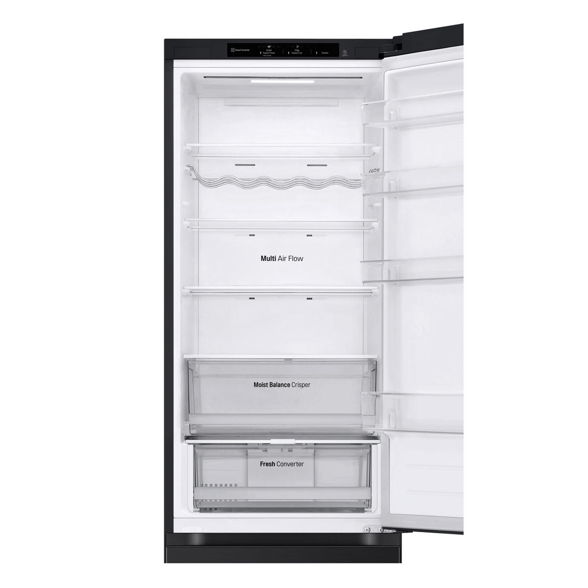 KÜHL-GEFRIER-KOMBINATION 59,5/203/67,5 cm GBV3200CEP  - Schwarz, Trend, Glas/Kunststoff (59,5/203/67,5cm) - LG
