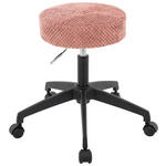 BÜROHOCKER Schwarz, Pink  - Pink/Schwarz, KONVENTIONELL, Kunststoff/Textil (35/49/61/35cm) - Carryhome