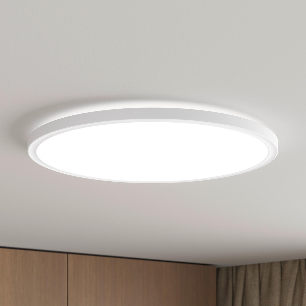 LED-DECKENLEUCHTE Giga 42/2,9 cm   - Weiß, Basics, Kunststoff (42/2,9cm) - Novel
