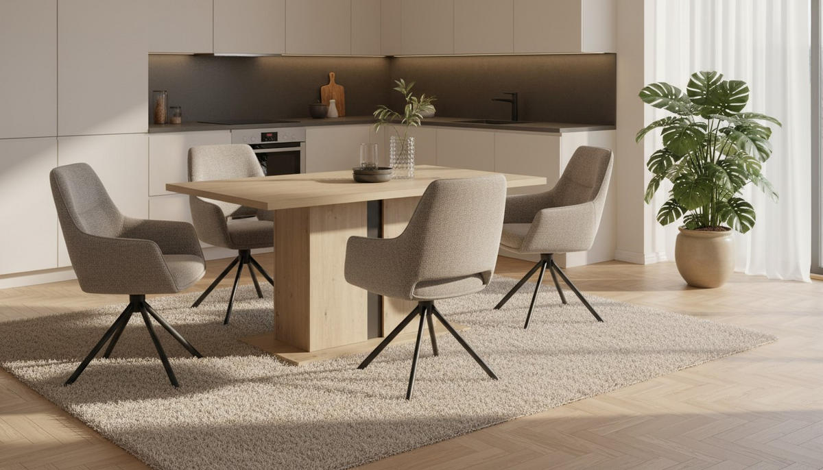 ESSTISCH 160/90/76 cm Nachbildung  Holzwerkstoff Stauraum rechteckig Schwarz, Eiche Artisan  - Schwarz/Eiche Artisan, MODERN, Holzwerkstoff (160/90/76cm) - Livetastic