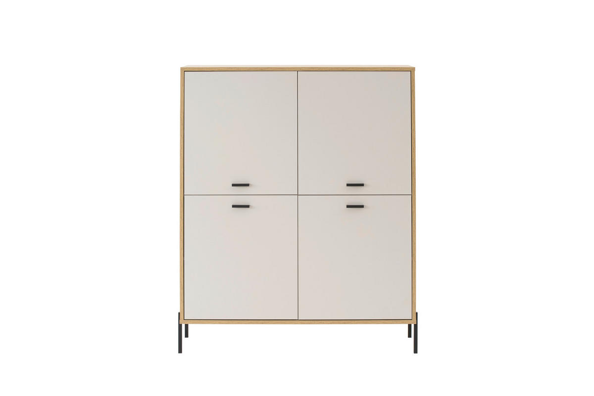 HIGHBOARD , 115/140/40 cm,  - Kaschmir/Eichefarben, Design, Holzwerkstoff/Metall (115/140/40cm) - MID.YOU