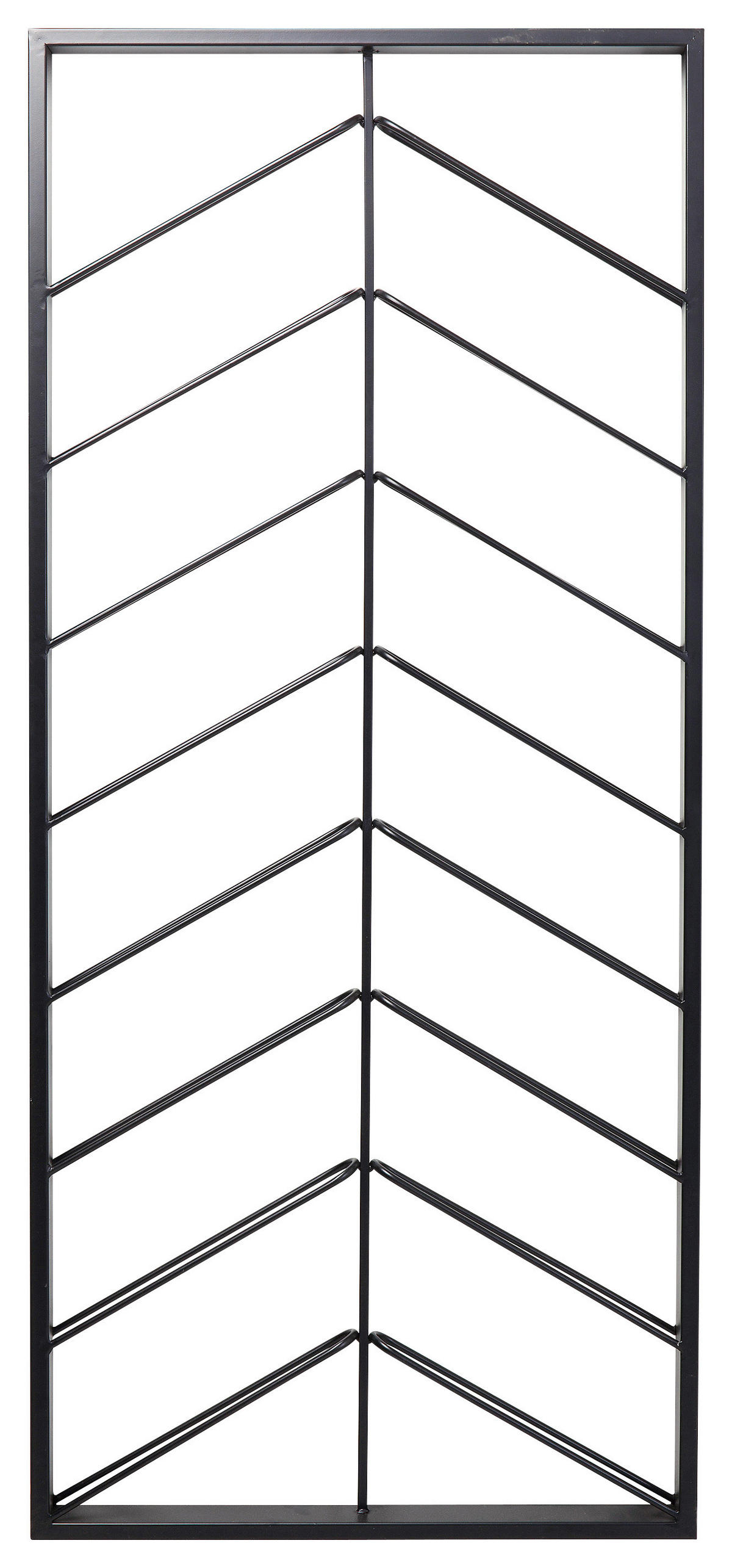 REGÁL NA VÍNO - černá, Design, kov (70/160/6cm) - Kare-Design