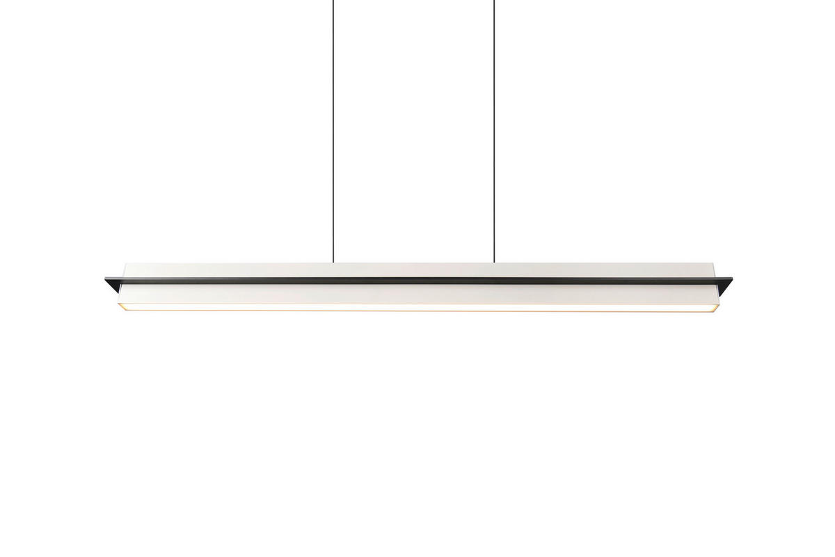 LED-HÄNGELEUCHTE Athina   - Schwarz/Grau, Design, Kunststoff/Metall (95/75-150cm) - Novel