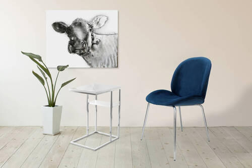 SIDOBORD i metall 48/35/62 cm  - vit/silver, Modern, metall (48/35/62cm) - Kayoom