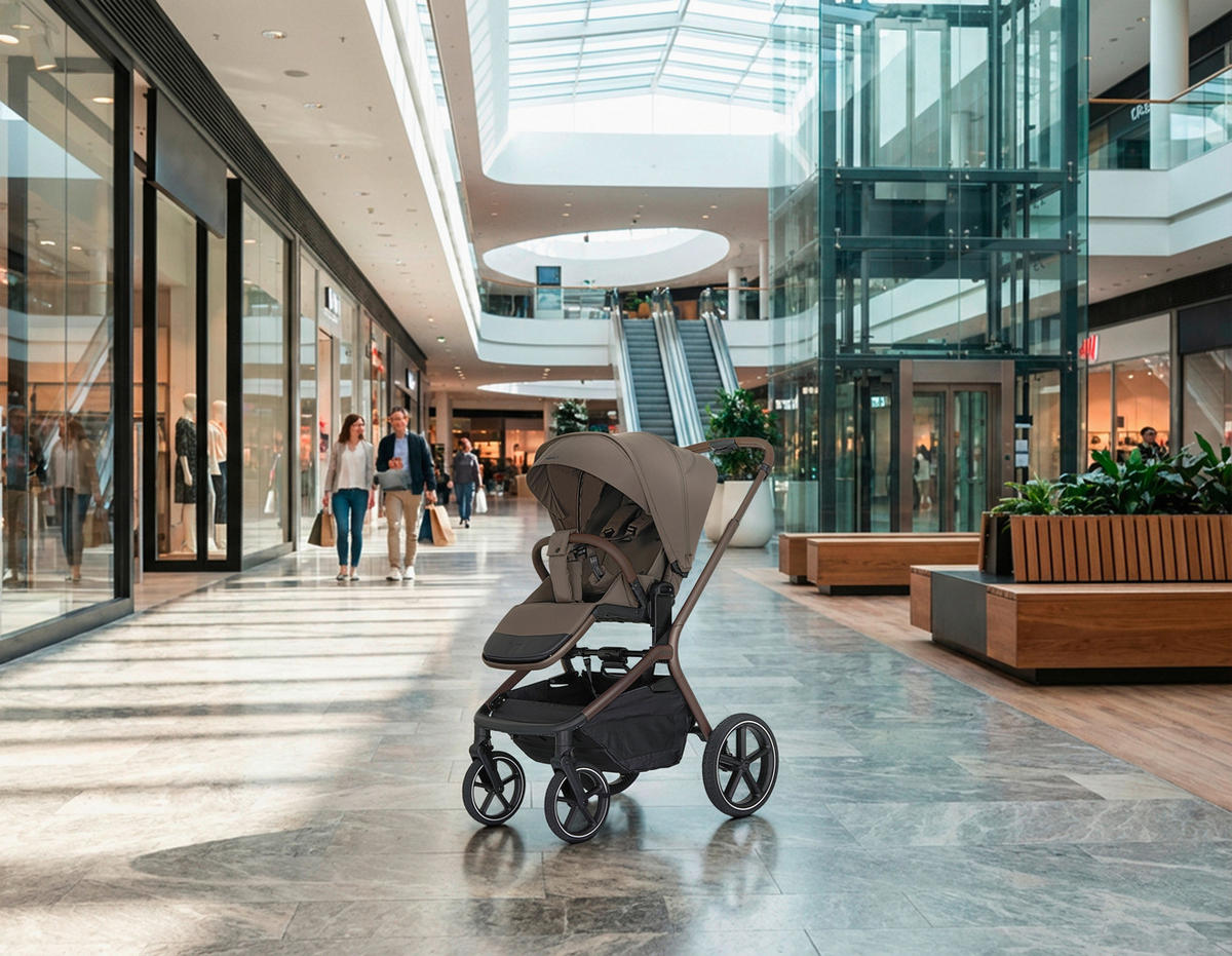 KOMBIKINDERWAGEN MAVI  - Sandfarben, Trend, Textil/Metall (92/55/110,5cm) - My Junior