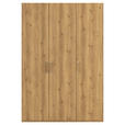DREHTÜRENSCHRANK 151/223/60 cm 3-türig Eichefarben  - Eichefarben/Silberfarben, Design, Holzwerkstoff/Kunststoff (151/223/60cm) - Novel