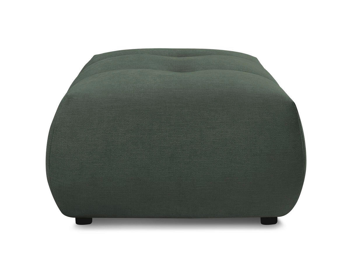 HOCKER FUJI  Leinenoptik Grün  - Schwarz/Grün, MODERN, Kunststoff/Textil (112/44/80cm)