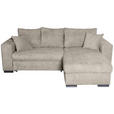 ECKSOFA  in Webstoff Creme  - Creme/Braun, KONVENTIONELL, Holz/Textil (170/235cm) - Carryhome