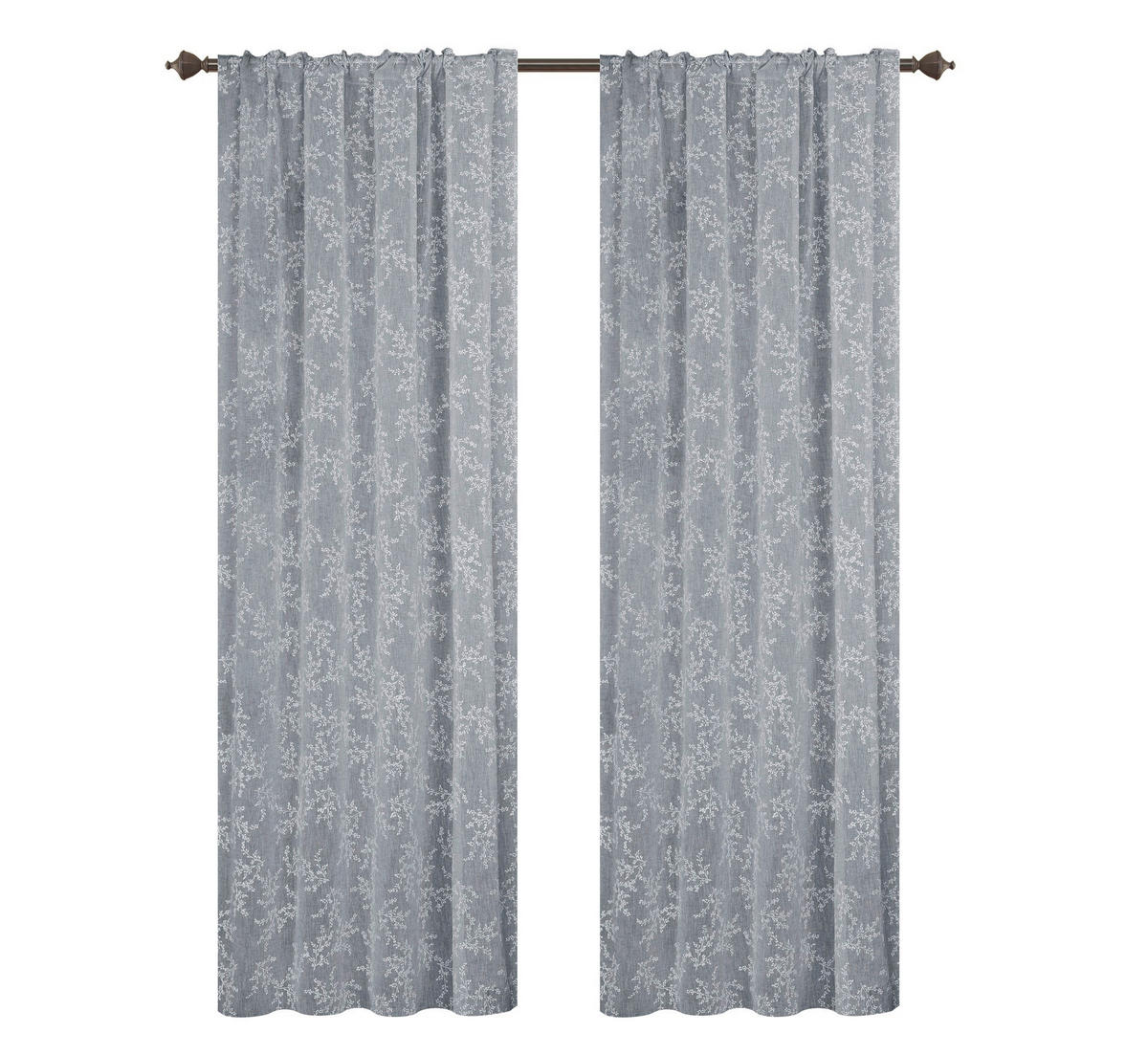 GARDINLÄNGD halvtransparent  - antracit, Basics, textil (135/235cm)