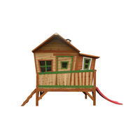 SPIELTURM  - Rot/Braun, Basics, Holz (345/229/180cm) - Ambia Garden