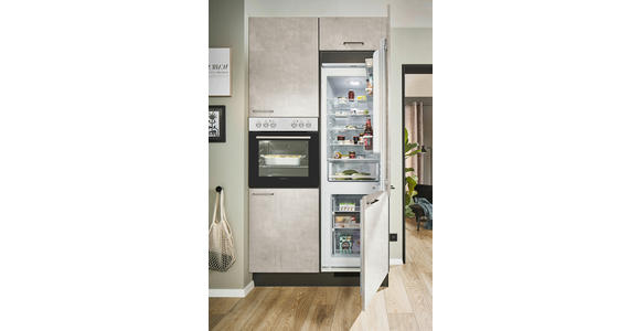 ECKKÜCHE 220/120 cm  in Graphitfarben, Schwarz, Weiß  - Schwarz/Graphitfarben, Design, Holzwerkstoff/Metall (220/120cm) - Xora