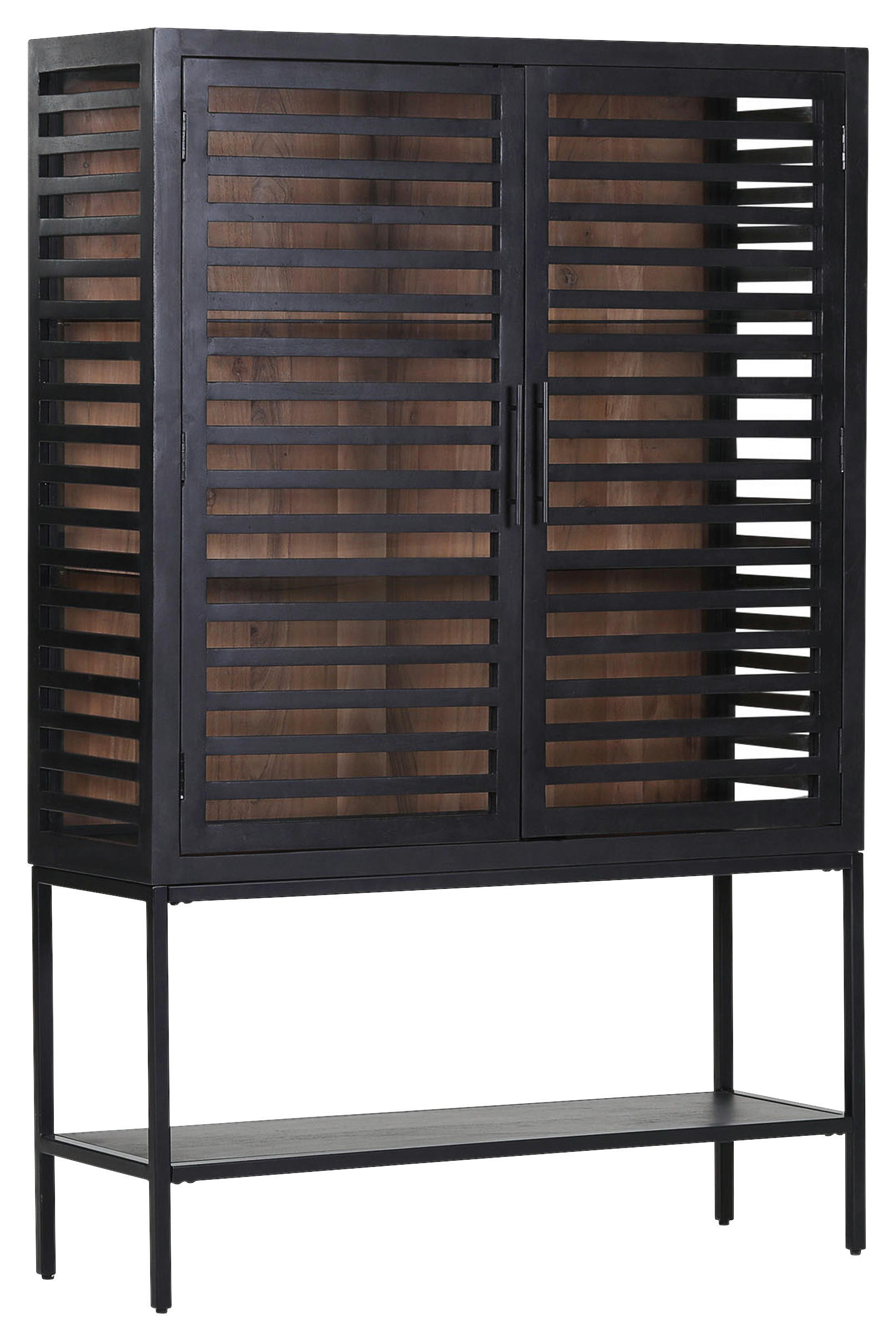 HIGHBOARD  in 120/180/43 cm  - Schwarz/Akaziefarben, LIFESTYLE, Glas/Holz (120/180/43cm) - Landscape