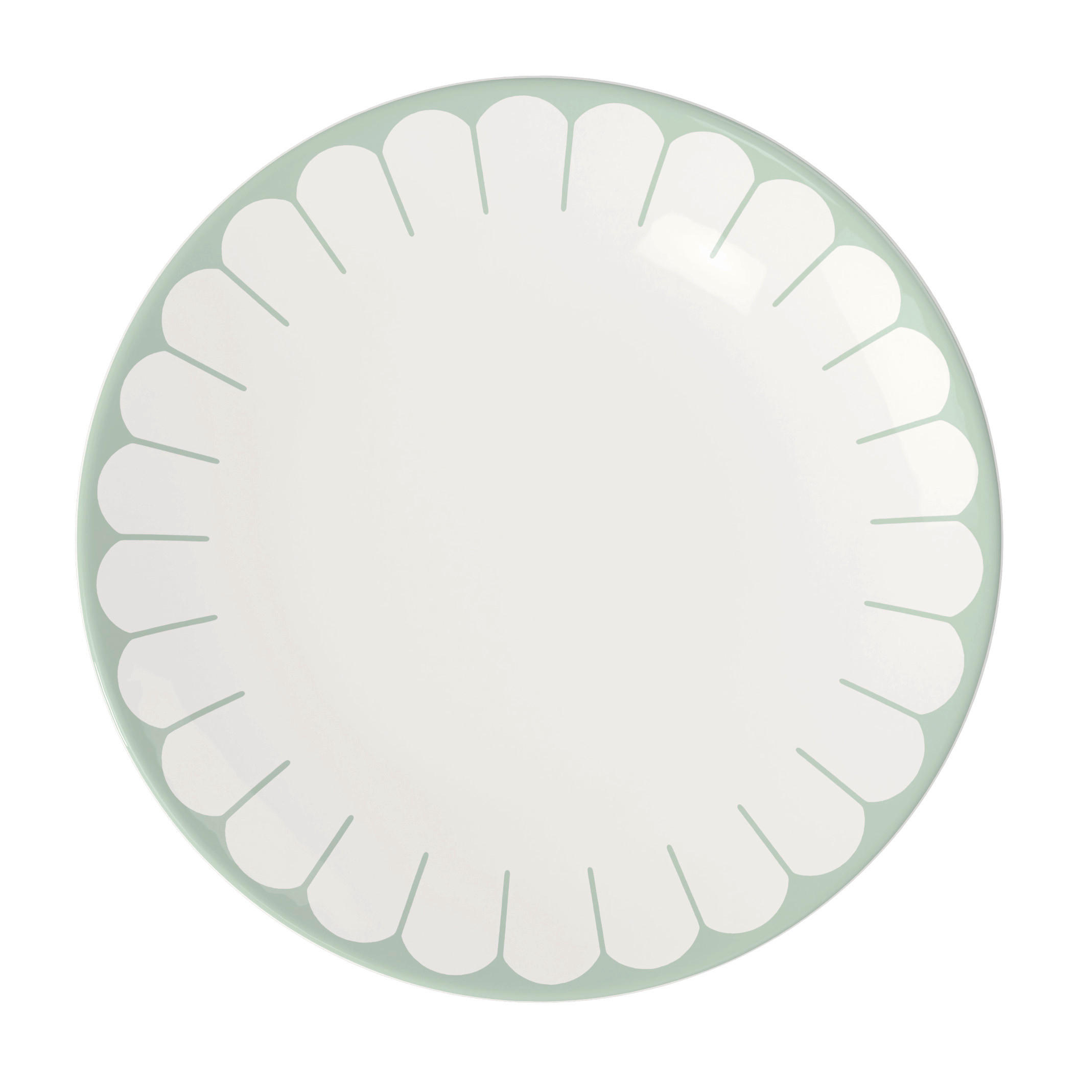 SPEISETELLER Weiß, Salbeigrün 26,5/2,5 cm Fleur Vert  - Salbeigrün/Weiß, MODERN, Keramik (26,5/2,5cm) - Villeroy & Boch