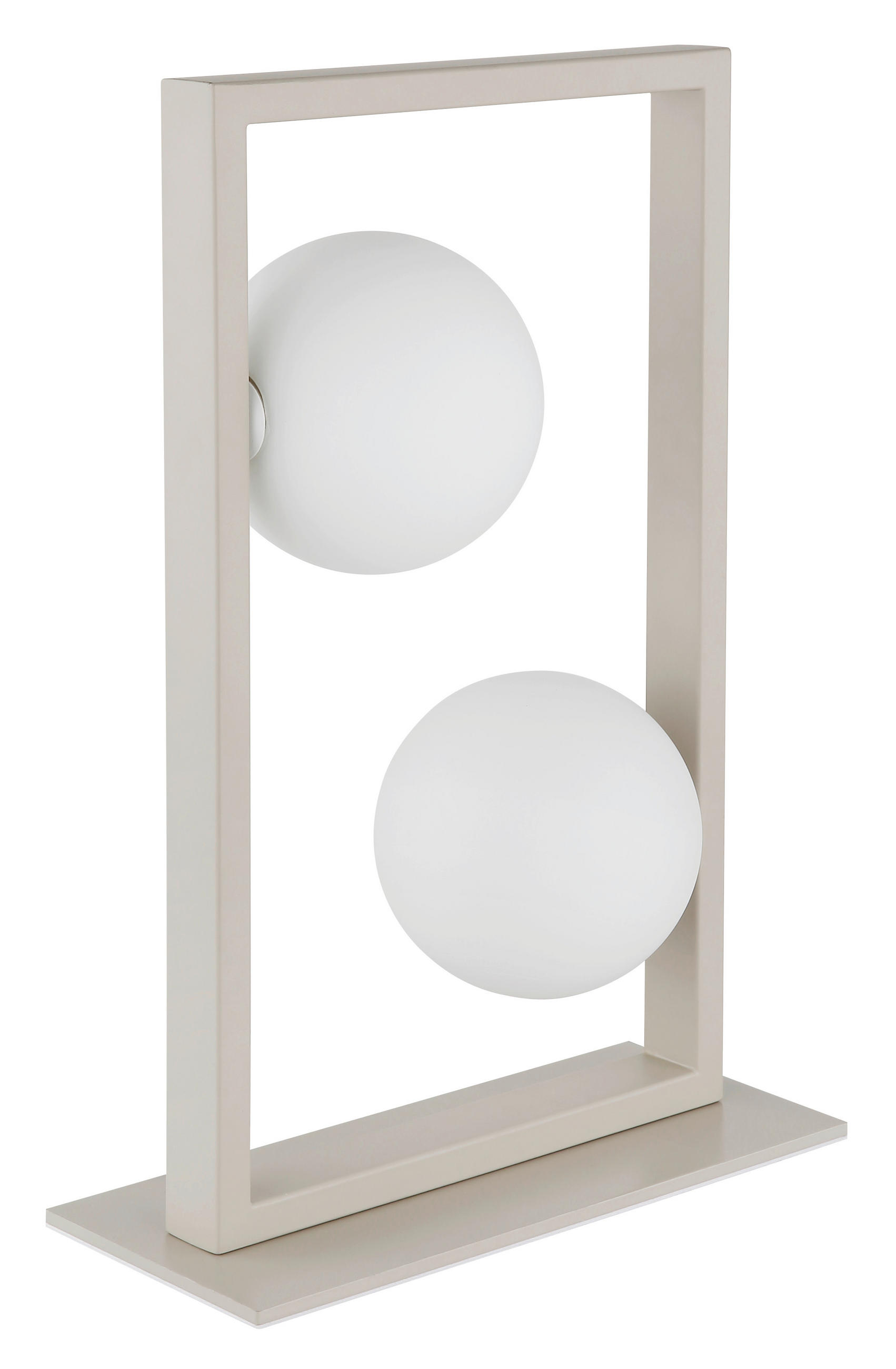 TISCHLEUCHTE  28/12/40 cm    - Sandfarben/Weiß, Design, Glas/Kunststoff (28/12/40cm) - Globo