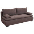 SCHLAFSOFA in Webstoff, Plüsch Braun  - Schwarz/Braun, KONVENTIONELL, Textil (203/72-96/98cm) - Novel