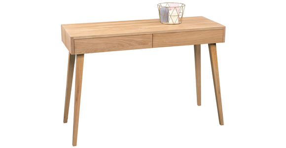 KONSOLENTISCH Wildeiche massiv Wildeiche  - Wildeiche, Design, Holz (110/40/75cm) - Linea Natura