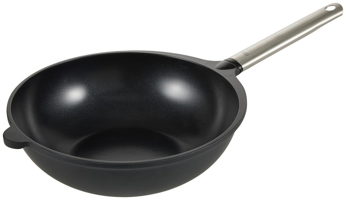 WOKPFANNE Keramikbeschichtung 28 cm  - Schwarz, Basics, Metall (28cm) - Homeware Profession.
