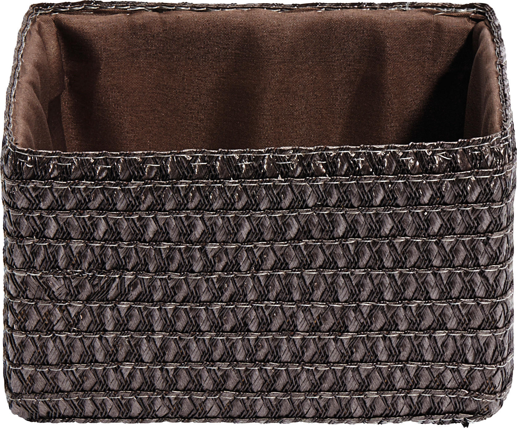 REGALKORB 19/15/12 cm  - Braun, Basics, Kunststoff/Textil (19/15/12cm) - Landscape
