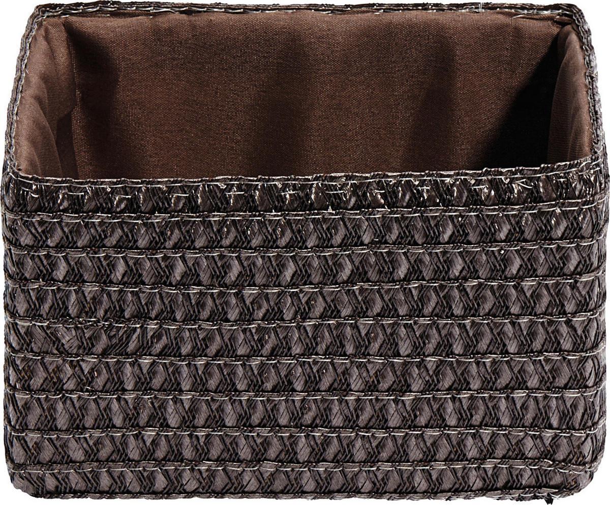 REGALKORB 19/15/12 cm  - Braun, Basics, Kunststoff/Textil (19/15/12cm) - Landscape