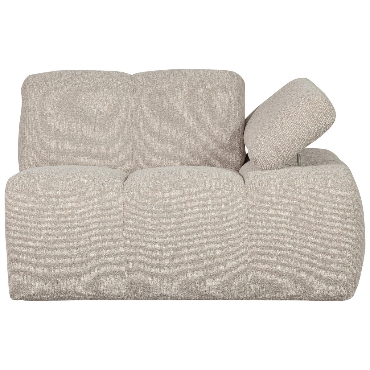 SOFAELEMENT Mojo Bouclé Beige  - Beige/Schwarz, Design, Kunststoff/Textil (124/74/97cm) - Livetastic