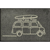 FUSSMATTE 40/60 cm Keep it Simple grey  - Grau, Design, Kunststoff/Textil (40/60cm) - wash+dry