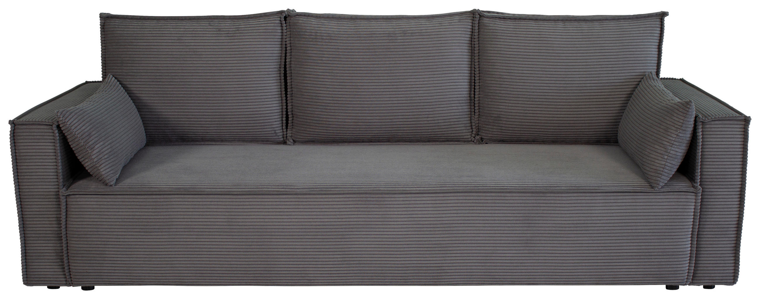 SCHLAFSOFA  mit Rücken echt, Armteil links, Armteil rechts Cord Anthrazit  - Anthrazit/Schwarz, Design, Textil (232/85/92cm) - Xora