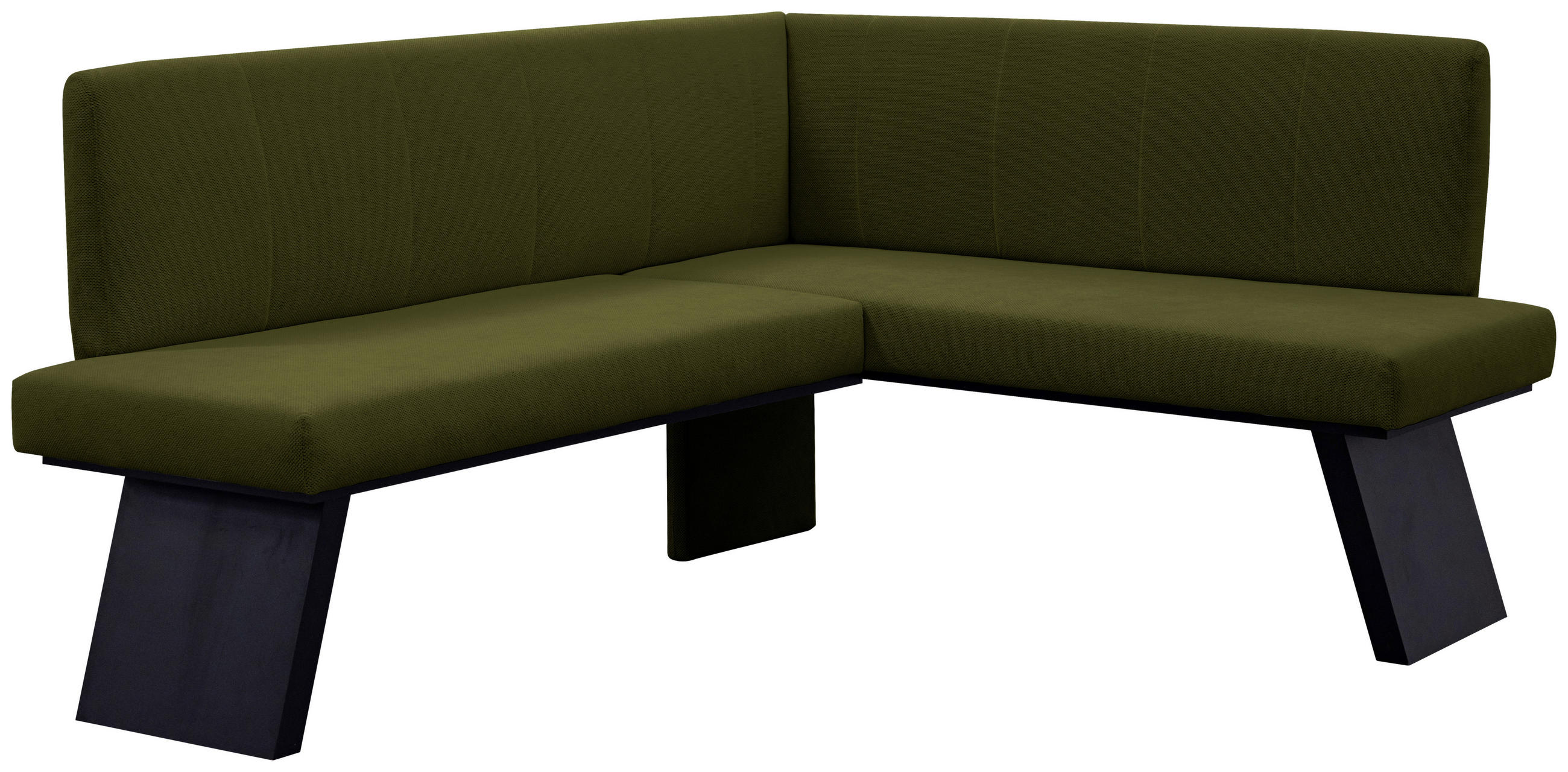 ECKBANK 185/150 cm Webstoff Grün   - Schwarz/Grün, KONVENTIONELL, Textil (185/150cm)