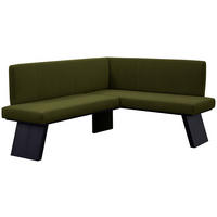 ECKBANK 160/140 cm Webstoff Grün   - Schwarz/Grün, KONVENTIONELL, Textil (160/140cm)