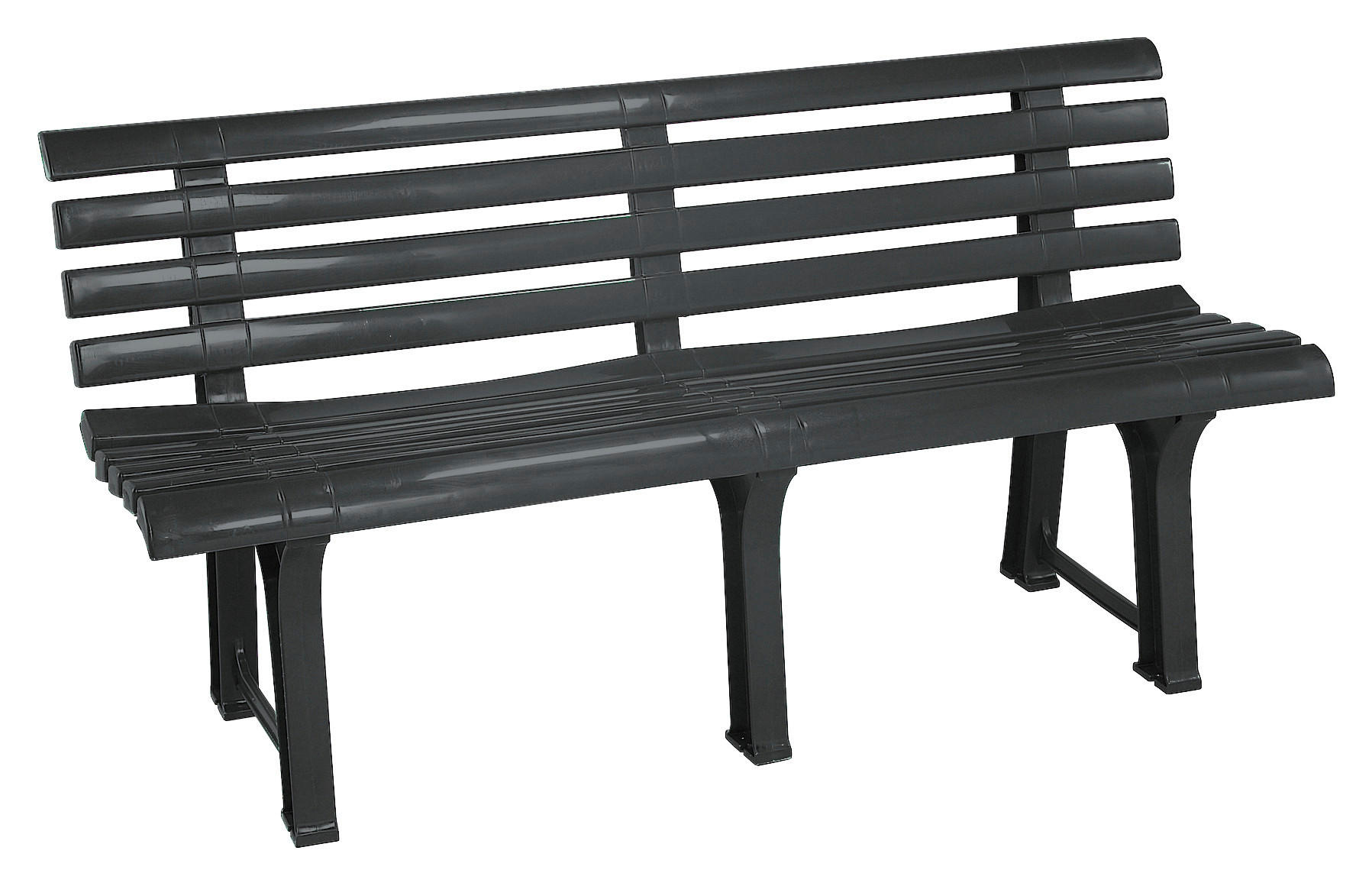GARTENBANK 145/74/49 cm  in Anthrazit  - Anthrazit, Basics, Kunststoff (145/74/49cm)