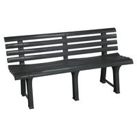 BANCĂ DE GRĂDINĂ - antracit, Basics, plastic (145/74/49cm)