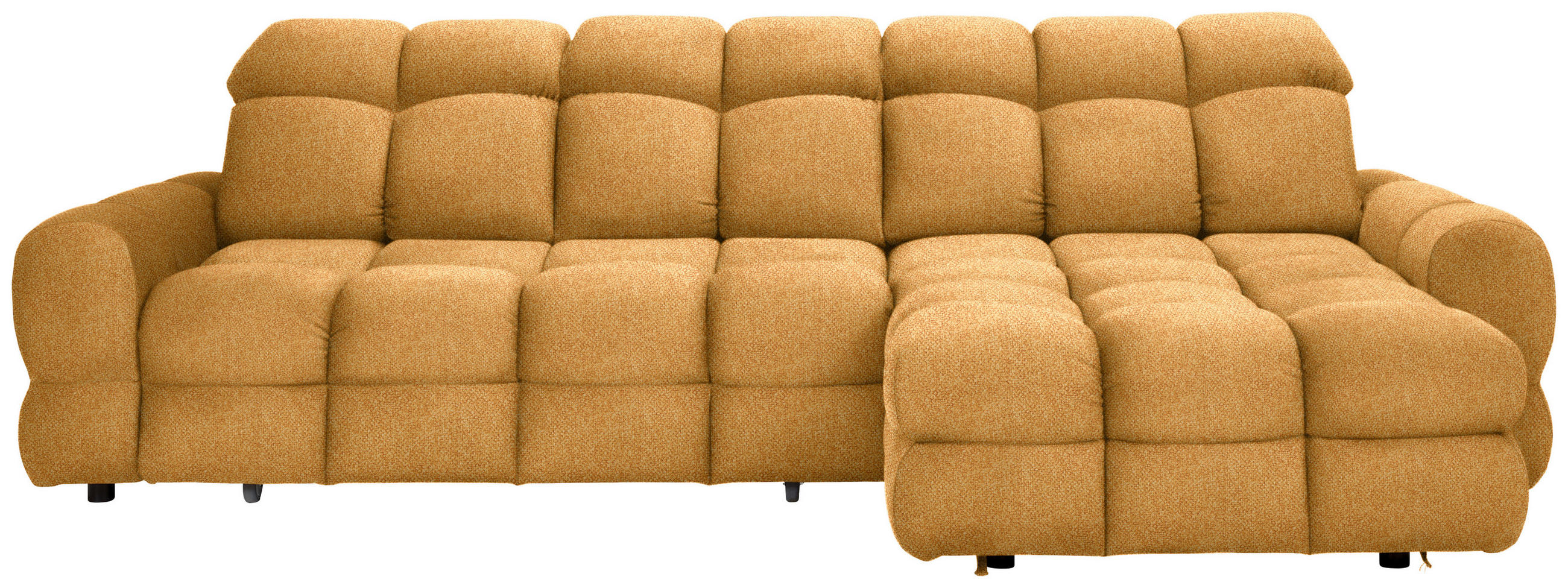 HÖRNSOFFA i velour currygul  - currygul/svart, Design, textil/plast (283/178cm) - Welnova