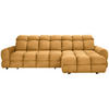 HÖRNSOFFA i velour currygul  - currygul/svart, Design, textil/plast (283/178cm) - Welnova