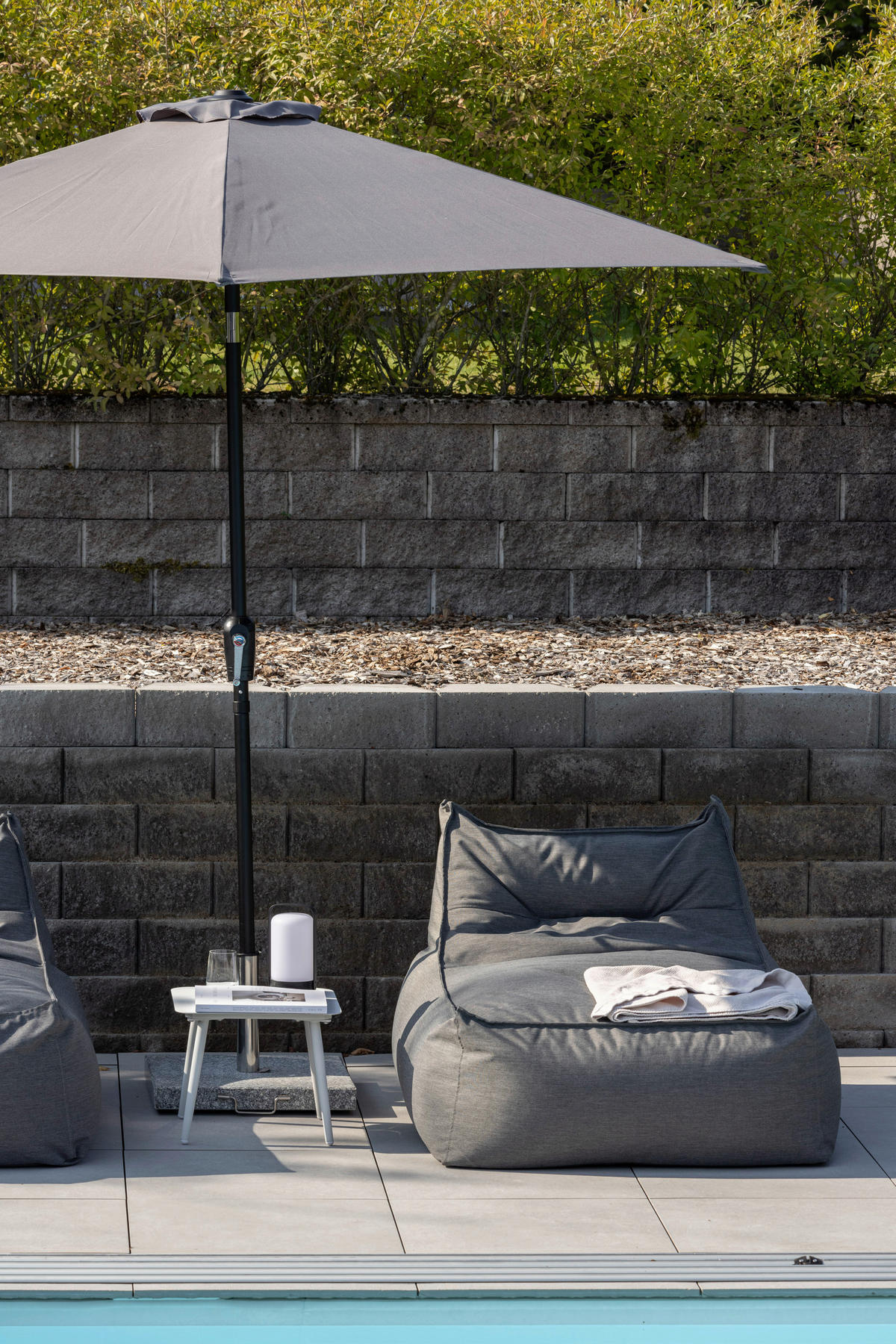 SONNENSCHIRM 300 cm  - Grau, KONVENTIONELL, Textil/Metall (300/300cm) - Gardenson