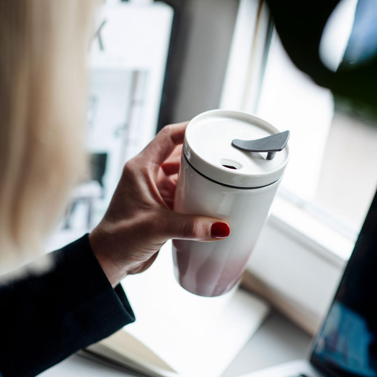 ELVITELES KÁVÉSBÖGRE 0,35 l  - rózsaszín/fehér, Basics, műanyag/kerámia (350ml) - like.Villeroy & Boch