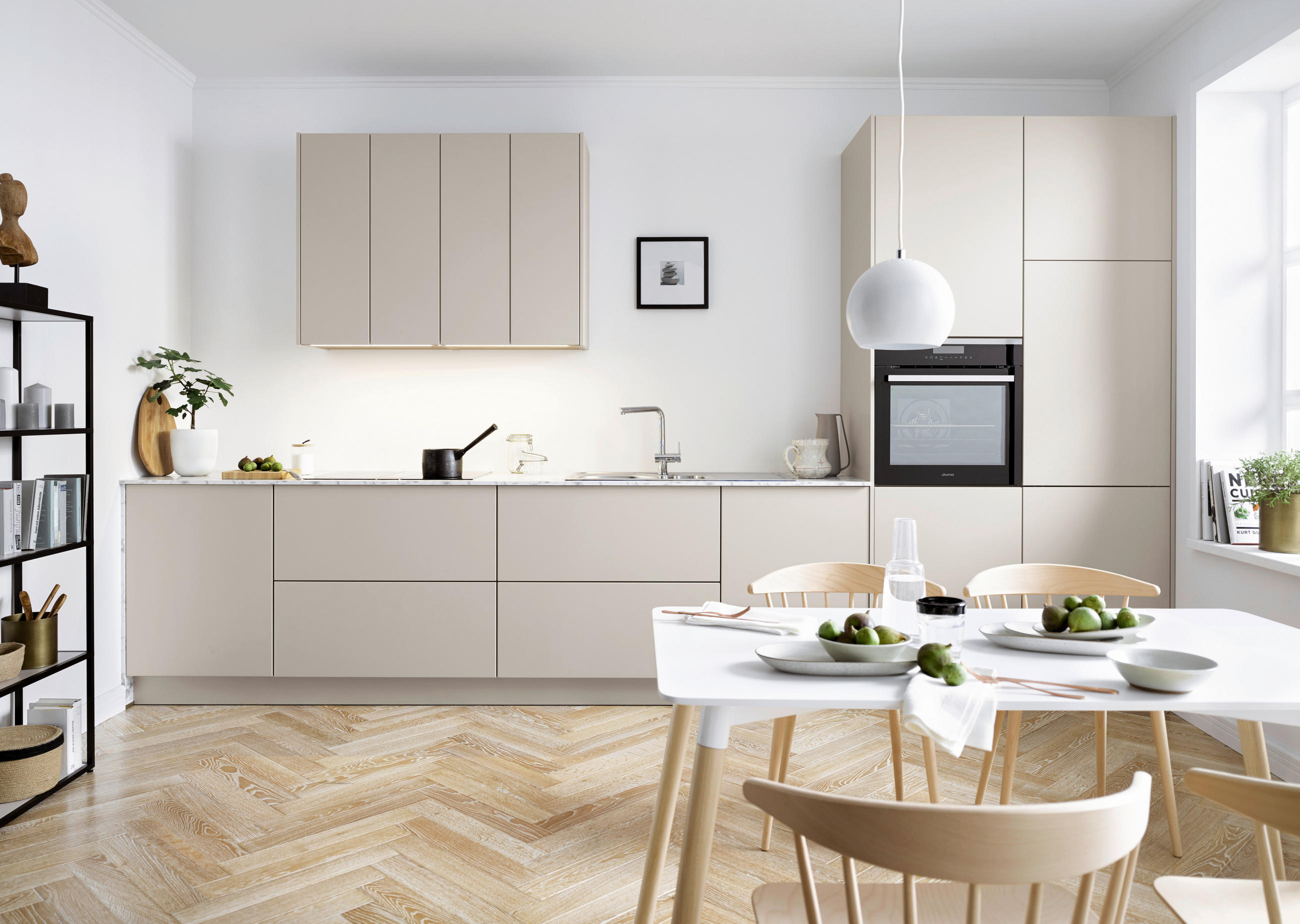 EINBAUKÜCHE   - Sandfarben, Design, Holzwerkstoff - Novel