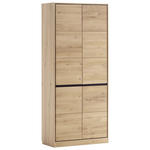 AKTENSCHRANK 86/198/40 cm  - Eiche Bianco, KONVENTIONELL, Holz/Holzwerkstoff (86/198/40cm) - Linea Natura