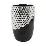 VASE 20.5 cm  - Silberfarben/Schwarz, LIFESTYLE, Keramik (13,8/20,5cm) - Ambia Home