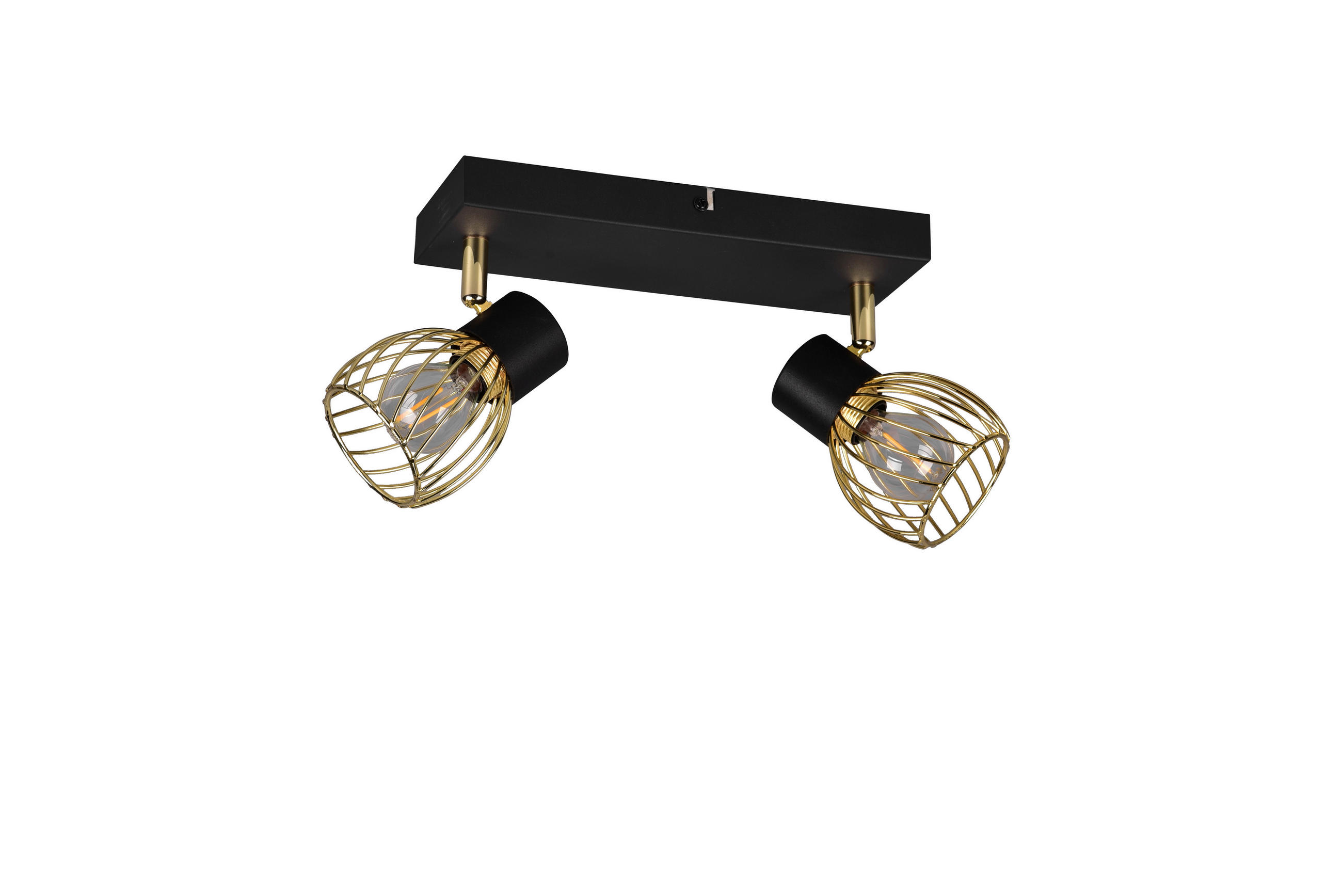 Thumbnail - Strahler Ardon, Schwarz, Gold, Metall, 29.5x26x11 cm, Lampen & Leuchten, Innenbeleuchtung, Spots & Strahler, Deckenspots